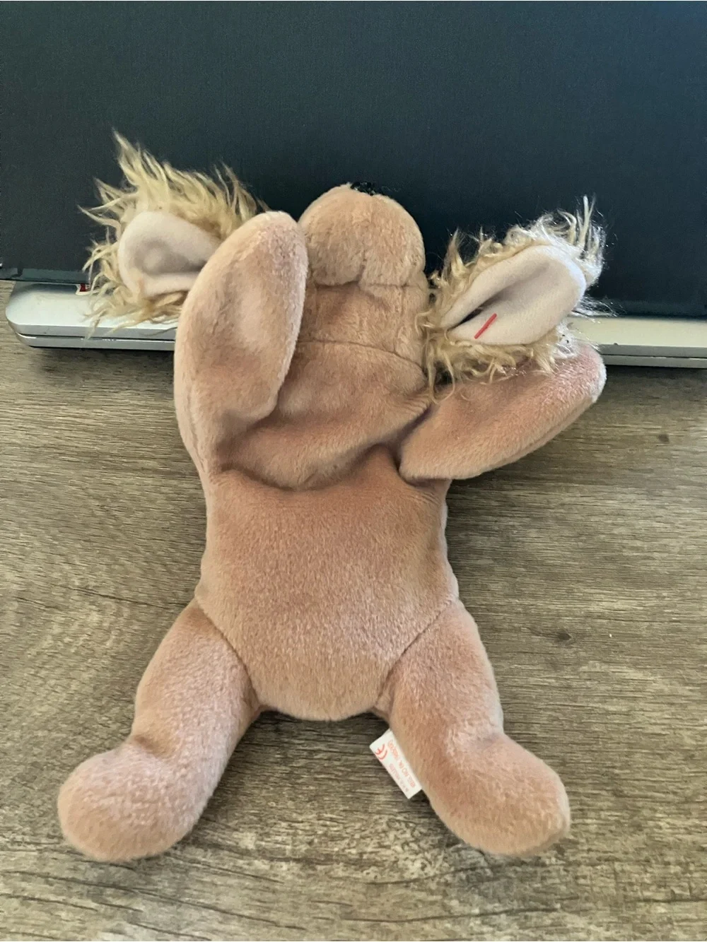 Ty Beanie Baby Beige Plush Cocker Spaniel Dog Toy Spunky
